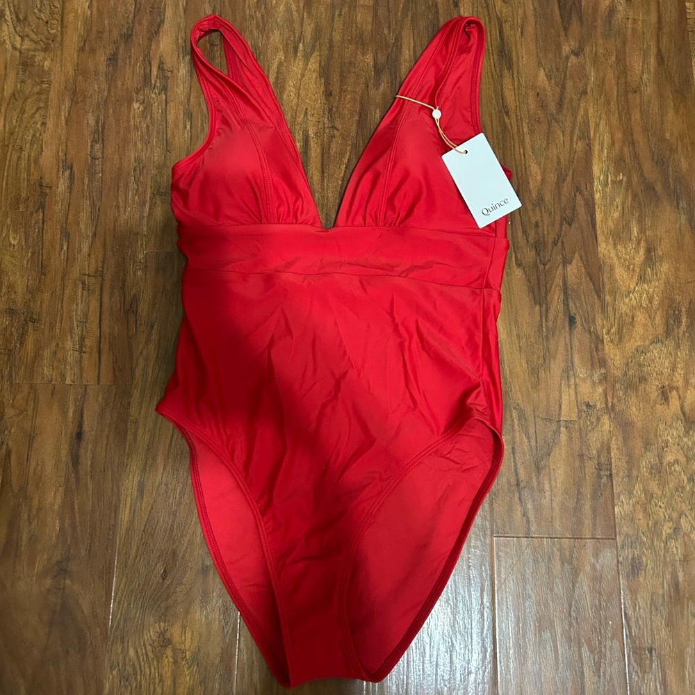 Quince Red One-Piece Swimsuit